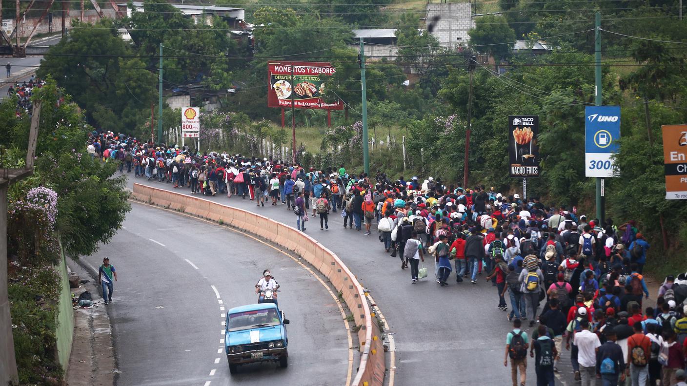 La carovana partita dall'Honduras