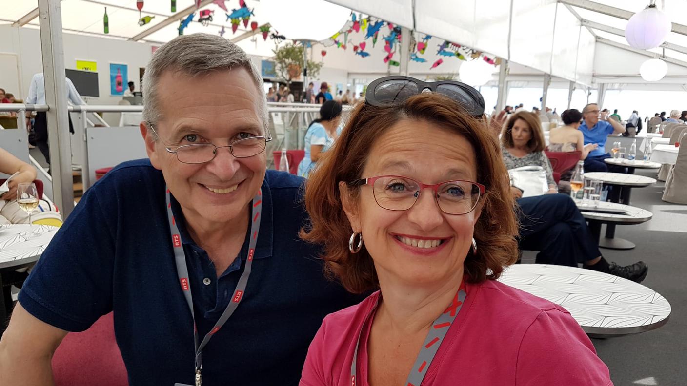Enrico e Sabrina Pavan assistente di produzione RSI per la FeVi, 18.07.19
