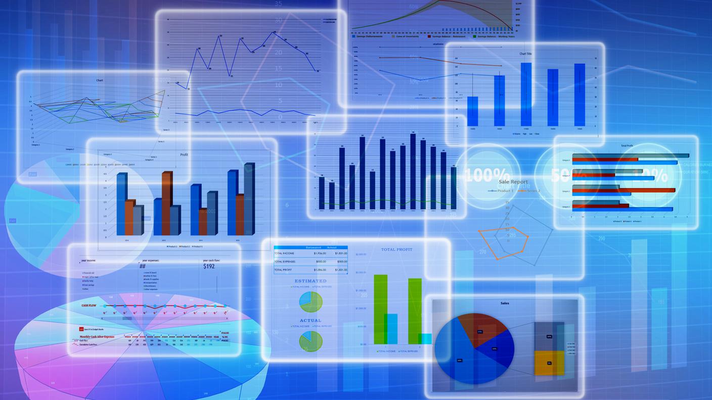 Tabella di diagrammi, statistiche, numeri