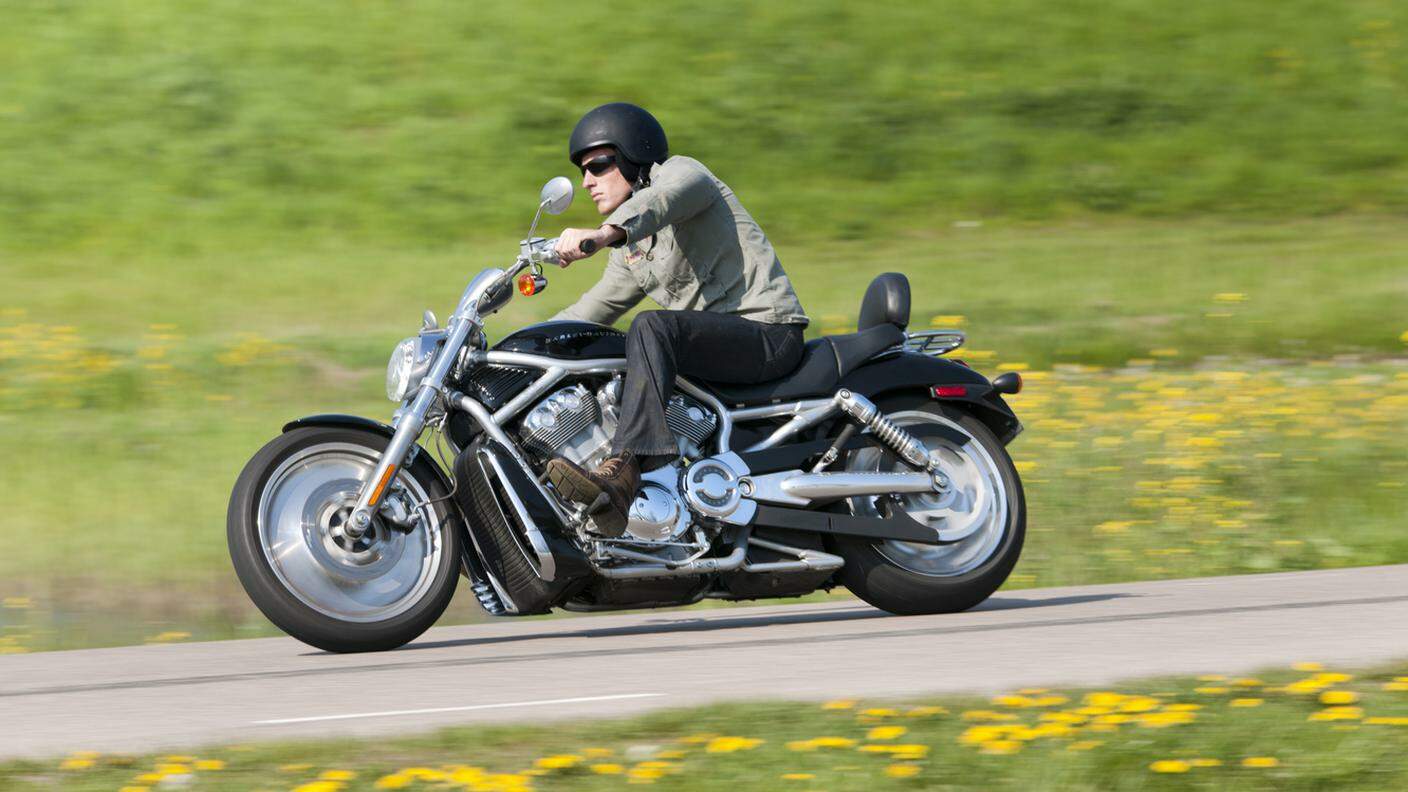uomo, moto, Harley Davidson