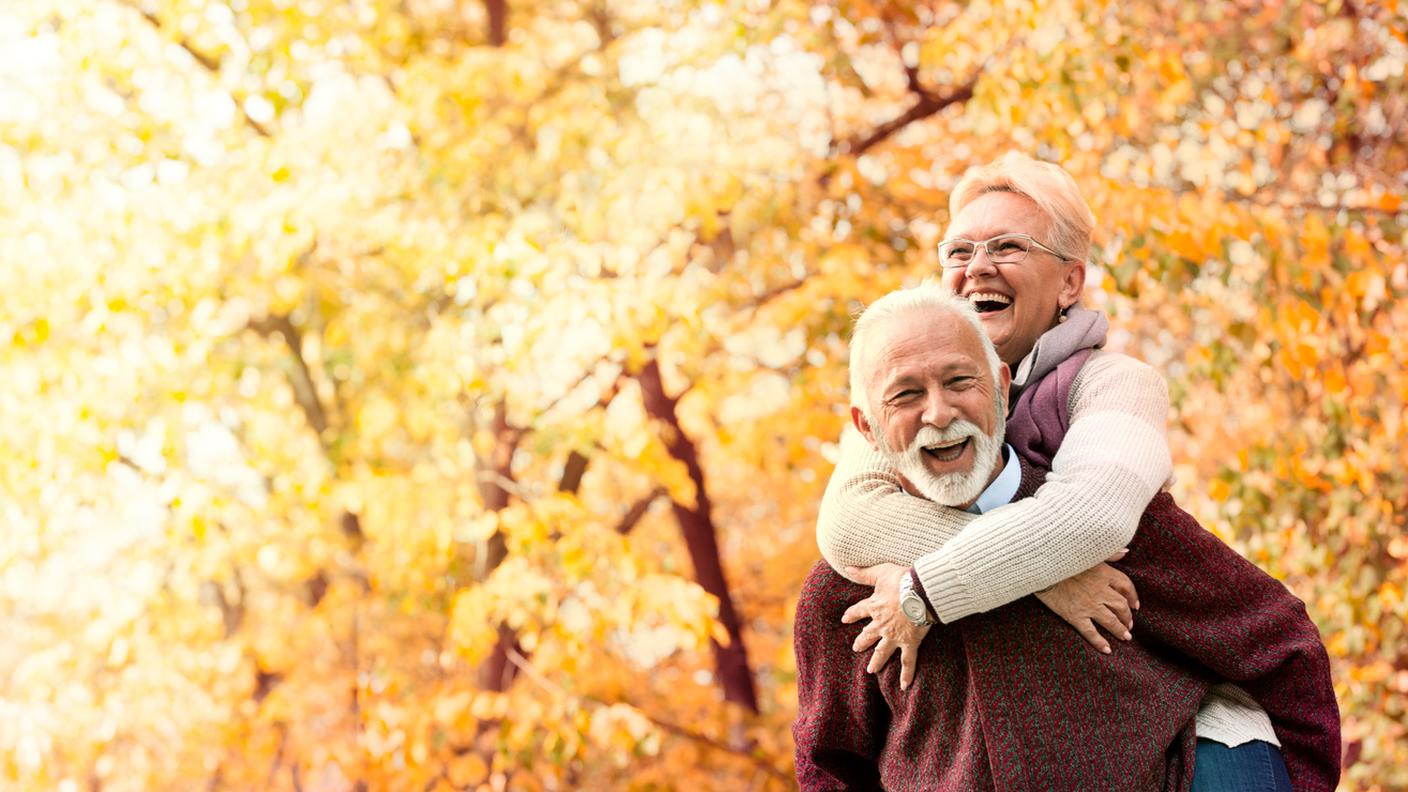 senior, anziani, invecchiare, grazia, divertirsi, amare, coppia, felice, contenta