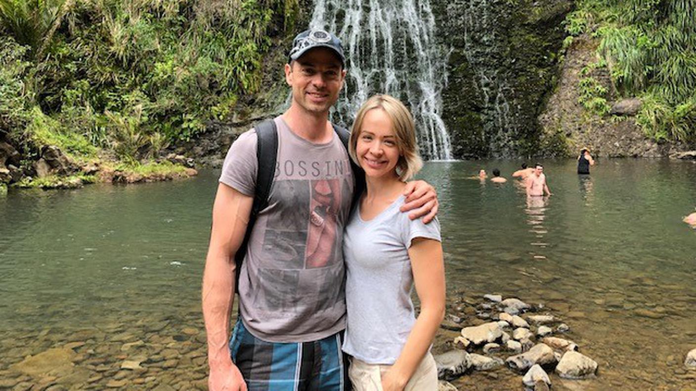 Jarmo Crivelli con sua moglie in Nuova Zelanda