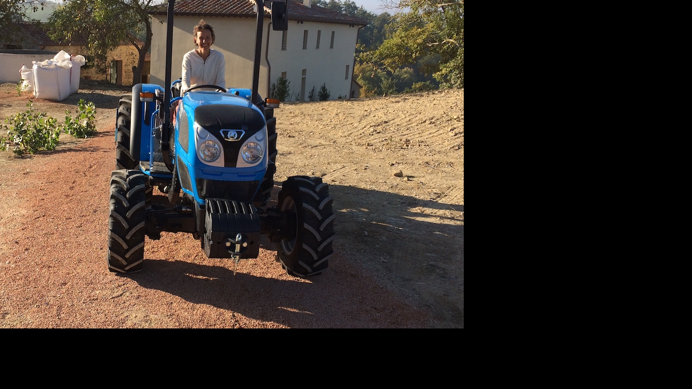 Antonella sul trattore
