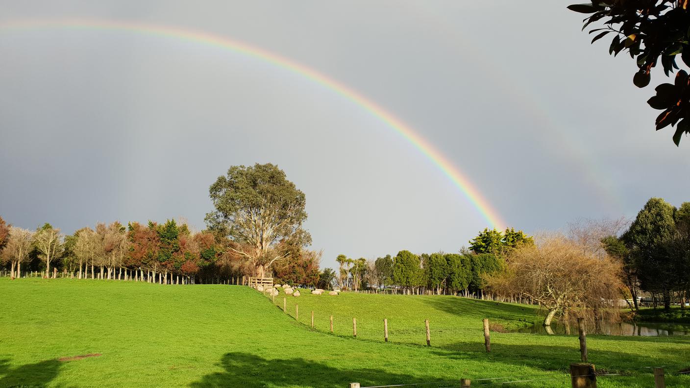 Arcobaleno in Nuova Zelanda
