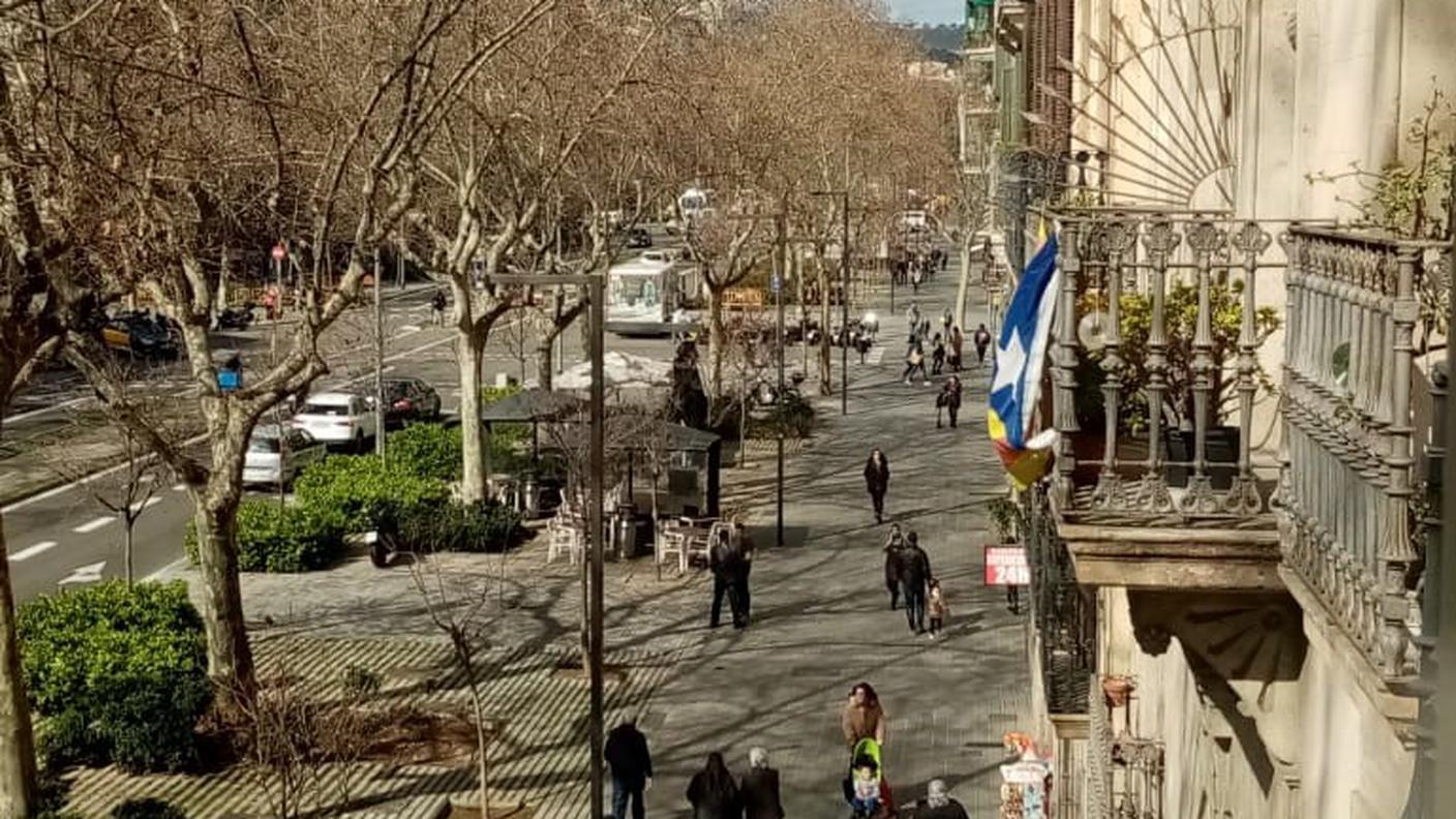 Vista sul Passeig St. Joan dallo studio