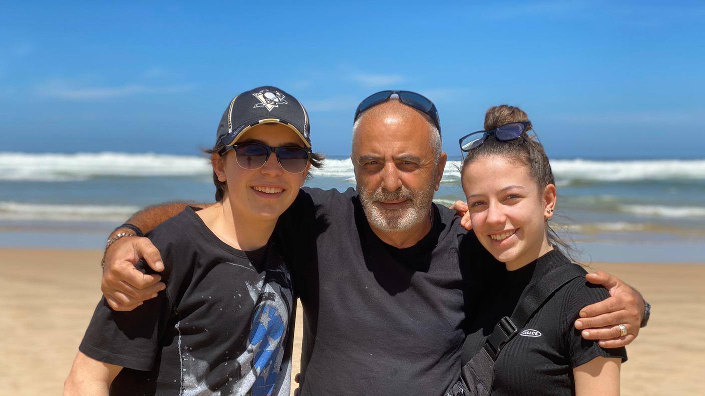 Daniele con i suoi nipoti