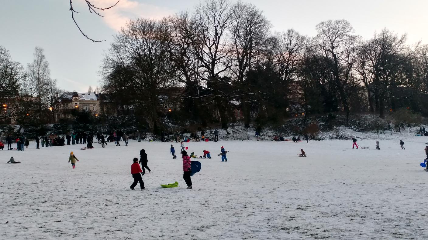 L'adrenalina a Bruxelles sotto la neve