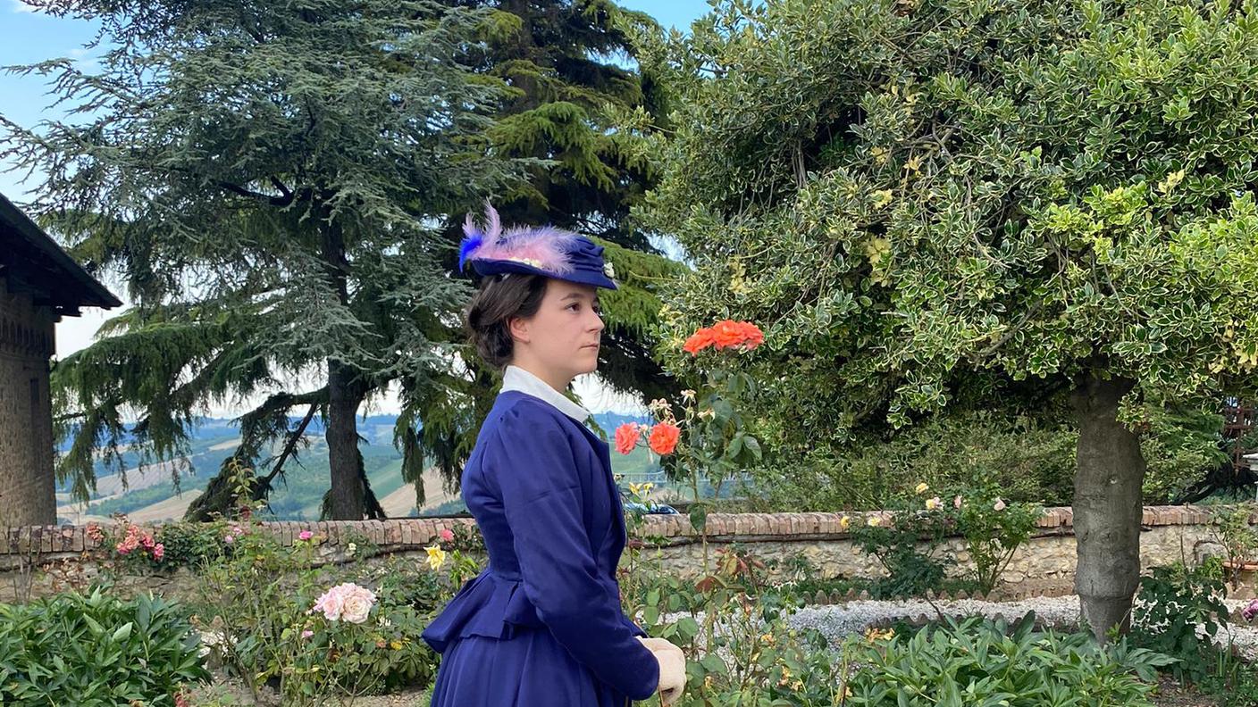 Arianna con indosso una ricostruzione storica del 1890