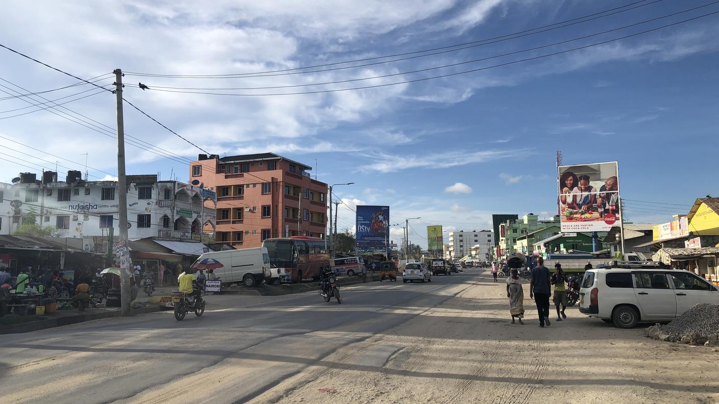 Strada principale che attraversa Mtwapa