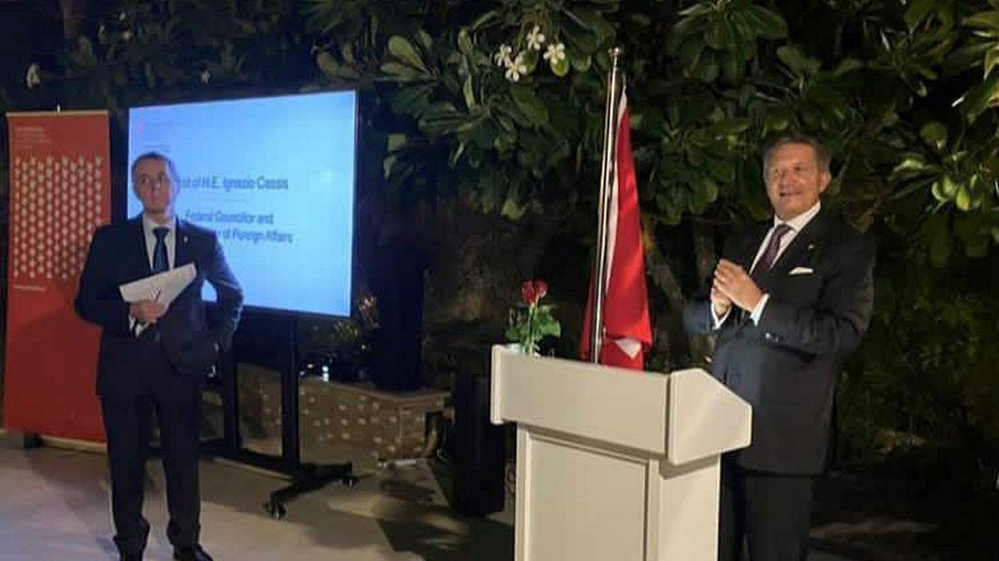 La visita del Consigliere federale Ignazio Cassis ad Abu Dhabi nel Novembre del 2020