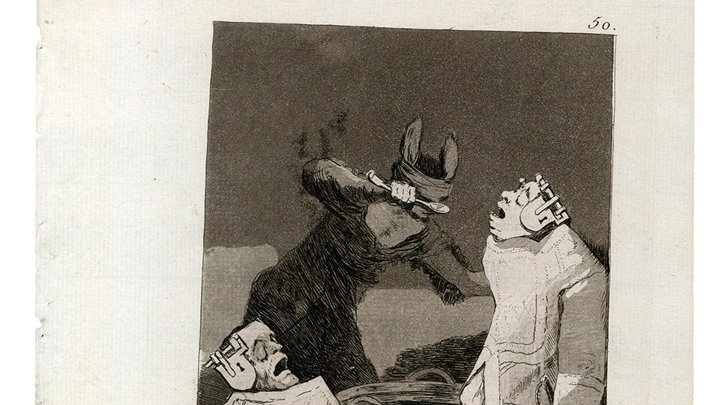 Francisco Goya, La famiglia Chinchilla, dalla serie “Caprichos”, 50, 1797-99. Acquaforte e acquatinta. Real Academia de Bellas Artes de San Fernando, Madrid.jpg
