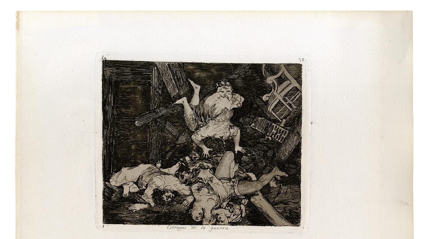 Francisco Goya, Stragi di guerra, dalla serie “Desastres de la guerra”, 30, 1863. Acquaforte, puntasecca, bulino, brunitoio. Real Academia de Bellas Artes de San Fernando, Madrid.jpg