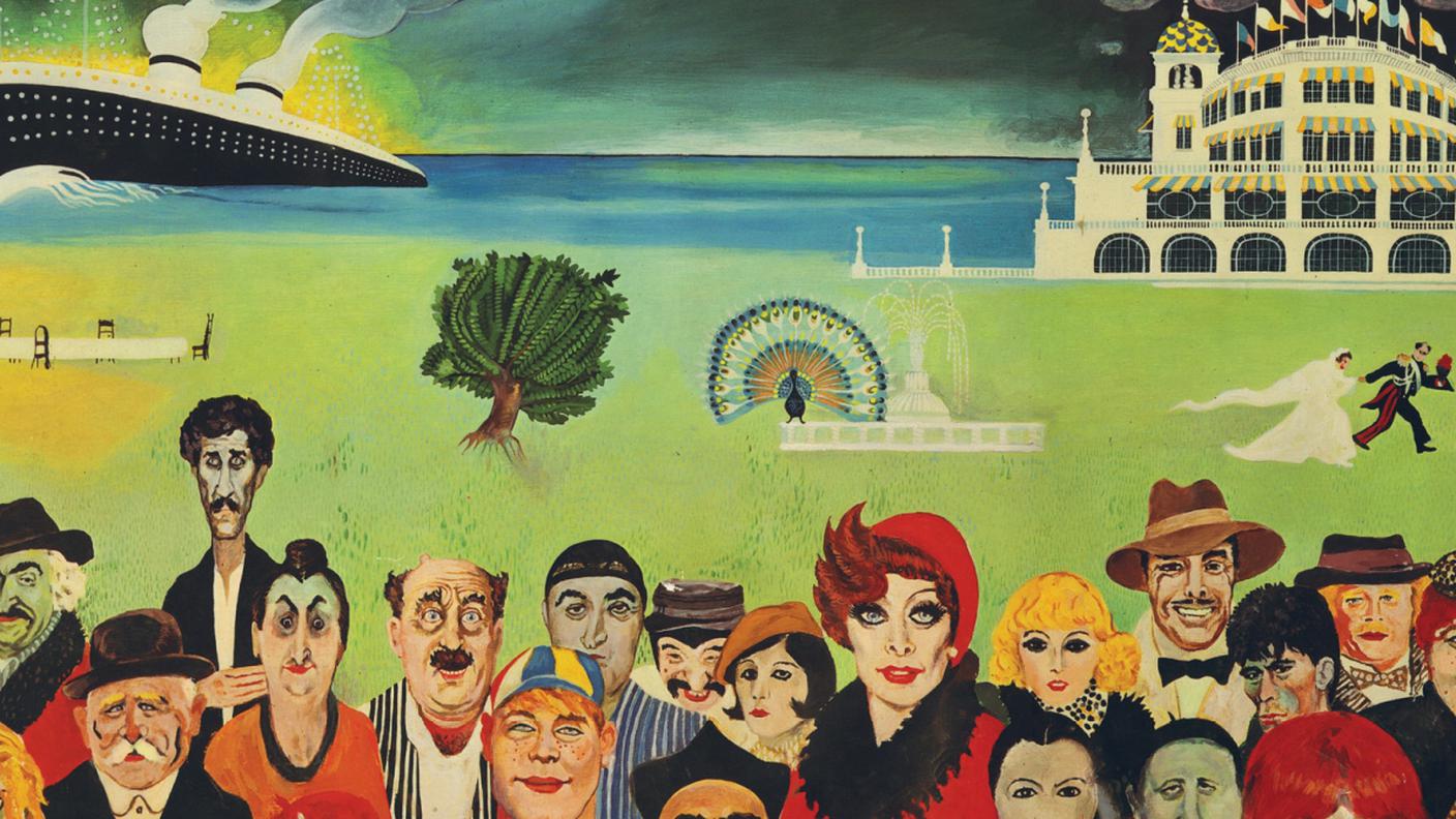 La locandina originale di Amarcord realizzata da Giuliano Geleng