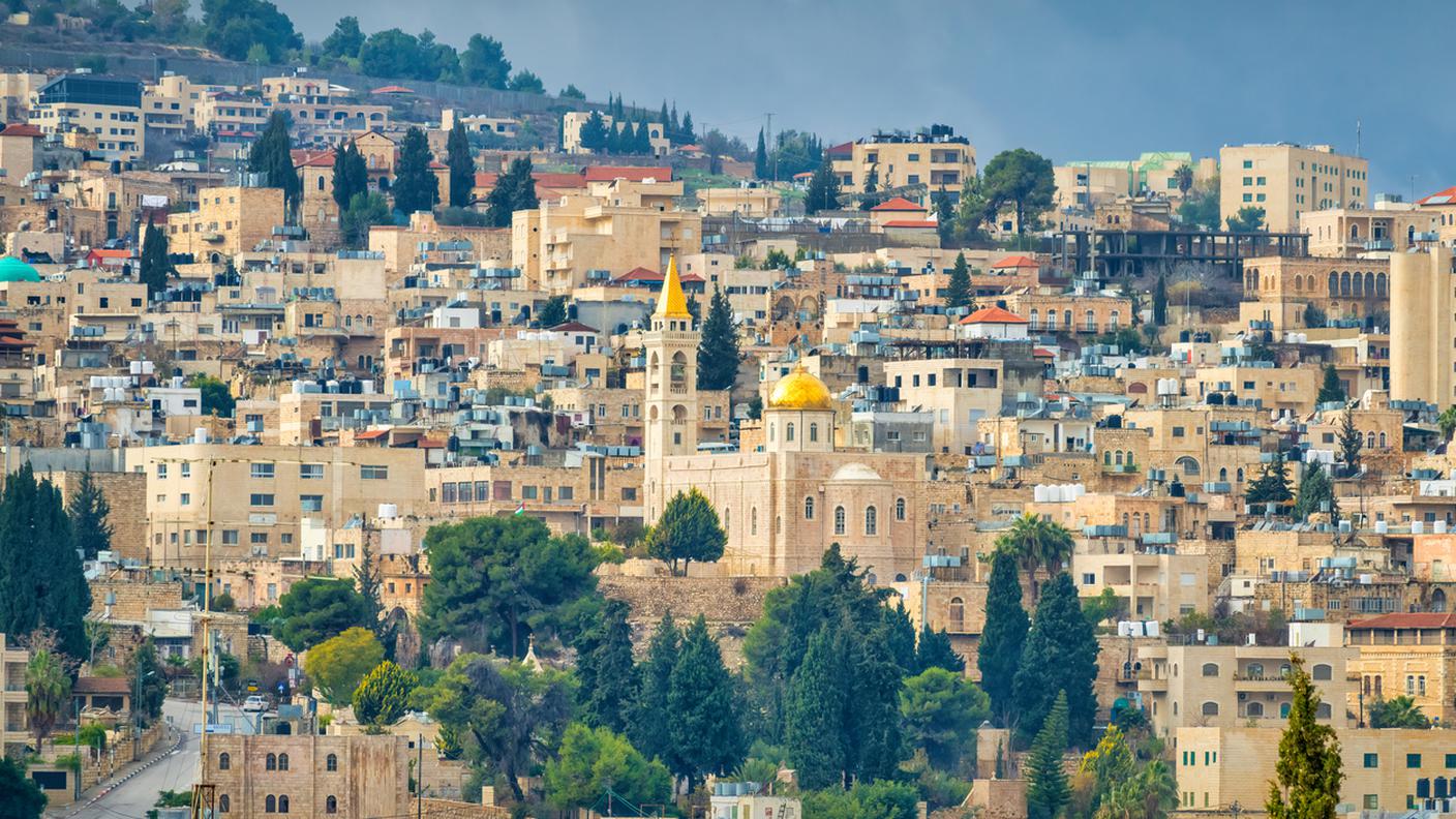Betlemme, paesaggio urbano Palestina Israele