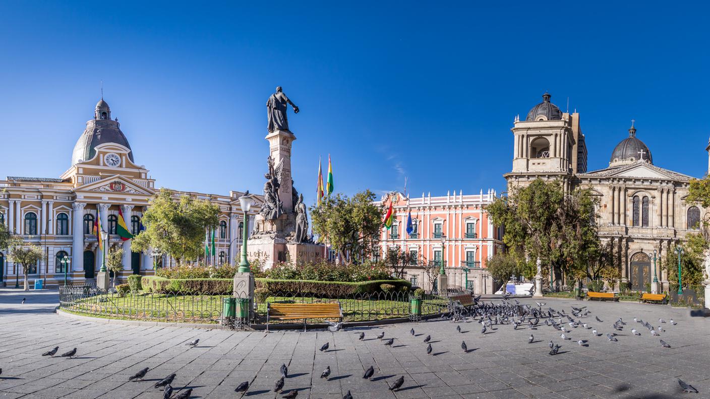 Plaza Murillo, Palazzo del Governo e Cattedrale a La Paz (Bolivia)