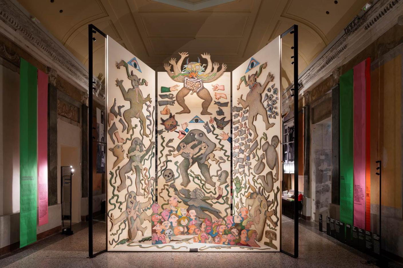 Enrico Baj, Apocalisse. Veduta della mostra 'Baj chez Baj' a Palazzo Reale, Milano. Foto Lorenzo Palmieri.JPG