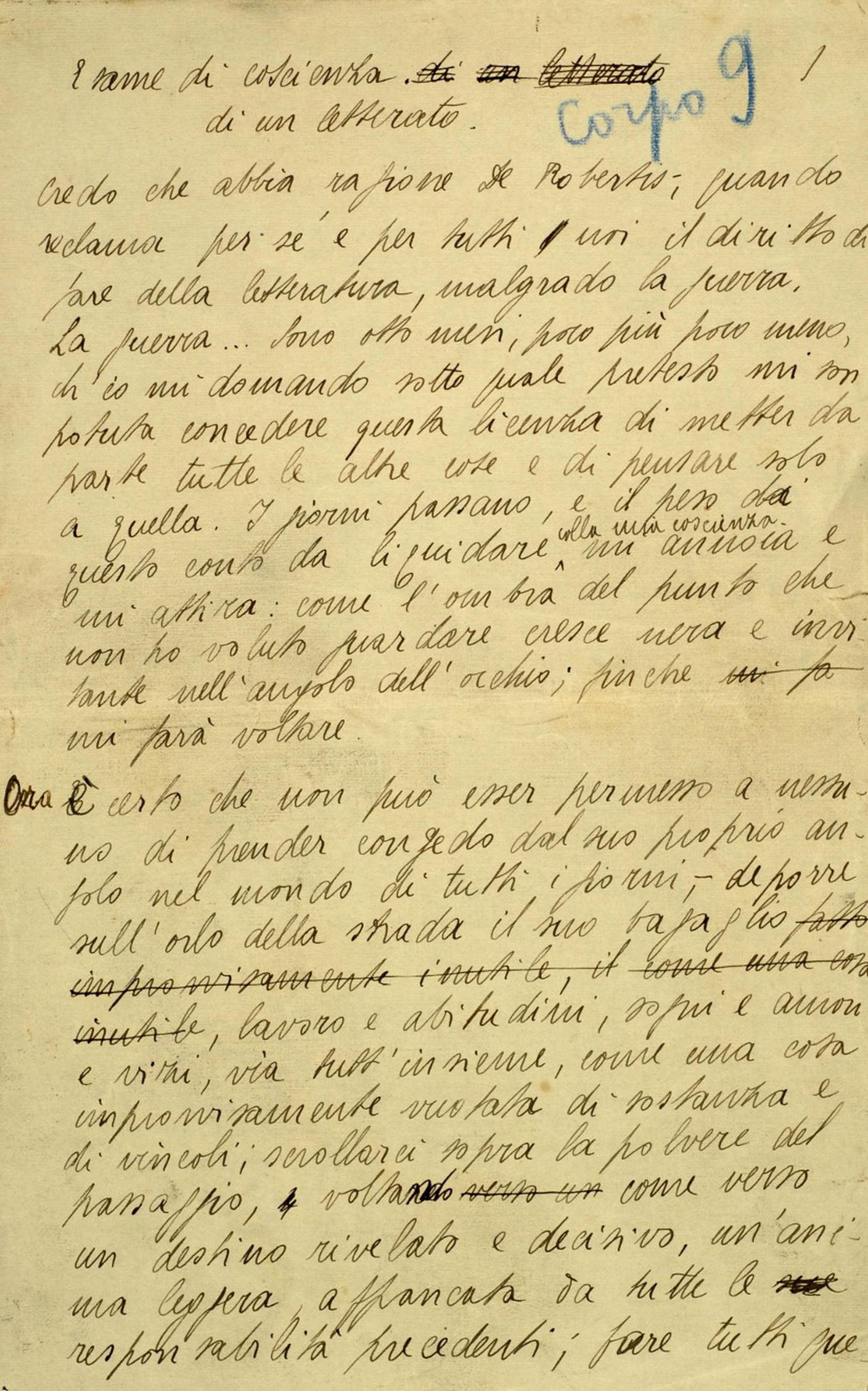 Prima pagina autografo Esame di coscienza Renato Serra.jpg