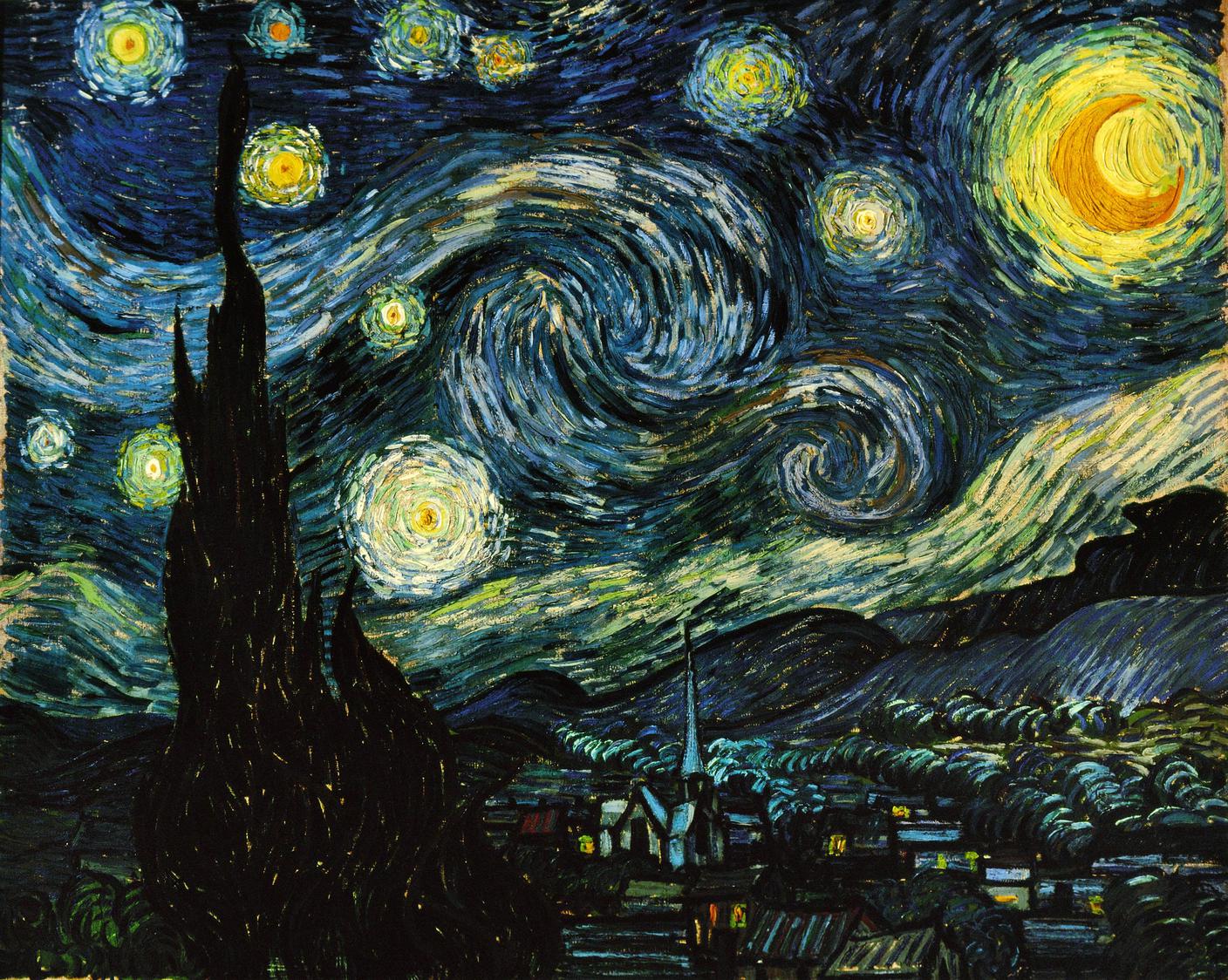 La notte stellata di Vincent van Gogh, 1889