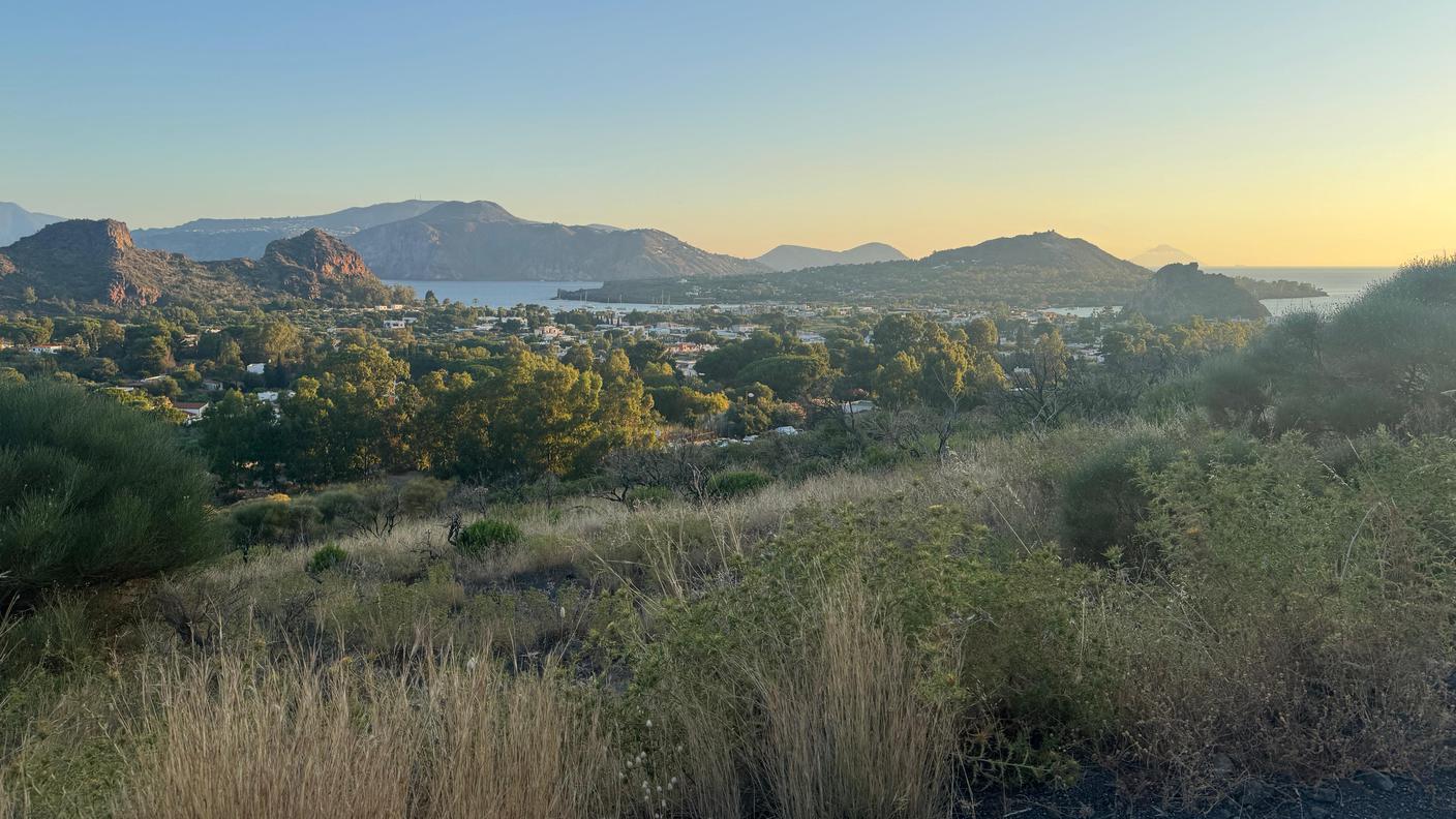 Una vista della parte bassa dell'isola di Vulcano 