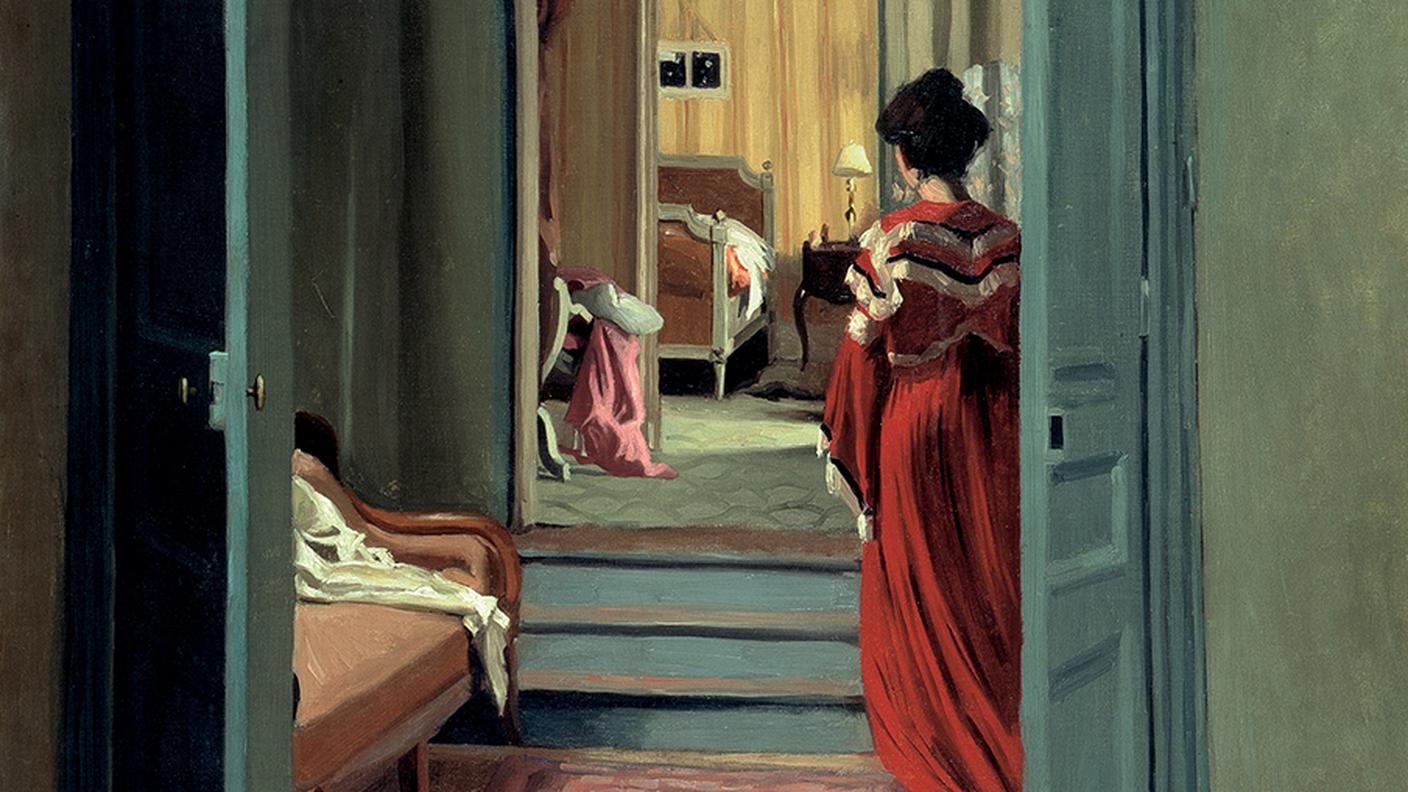 Félix Vallotton, "Intérieur avec femme en rouge de dos", 1903