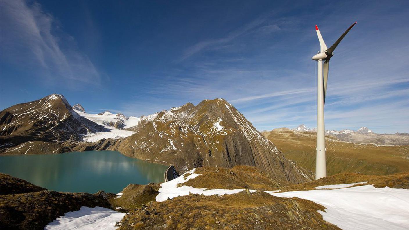 Una torre eolica realizzata nel comprensorio della Novena