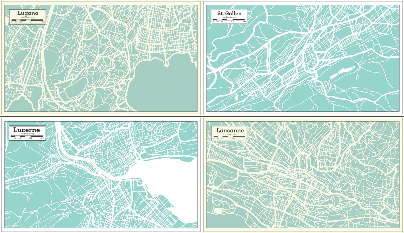  Quattro città svizzere a confronto: le reti stradali vengono paragonate al sistema circolatorio 