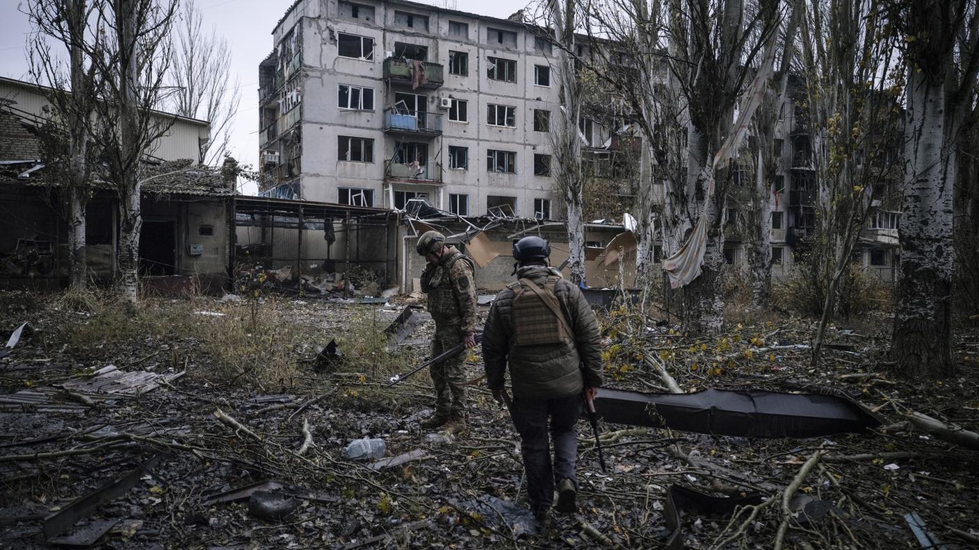 Soldati ucraini nella città di Kostjantynivka, nell'oblast di Donetsk