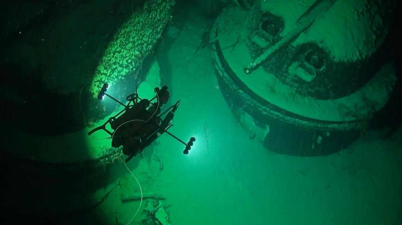 Il relitto della corazzata Roma