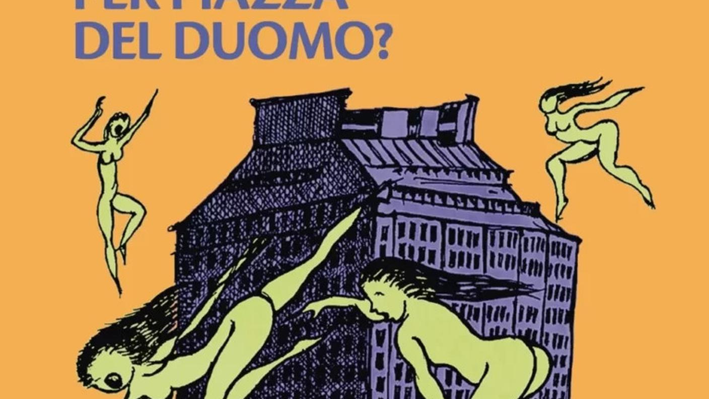 “Scusi, da che parte per piazza del Duomo?” di Dino Buzzati, Mondadori (dettaglio di copertina)