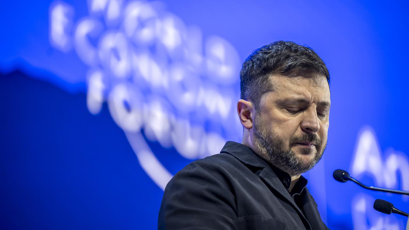 Volodymyr Zelensky a Davos