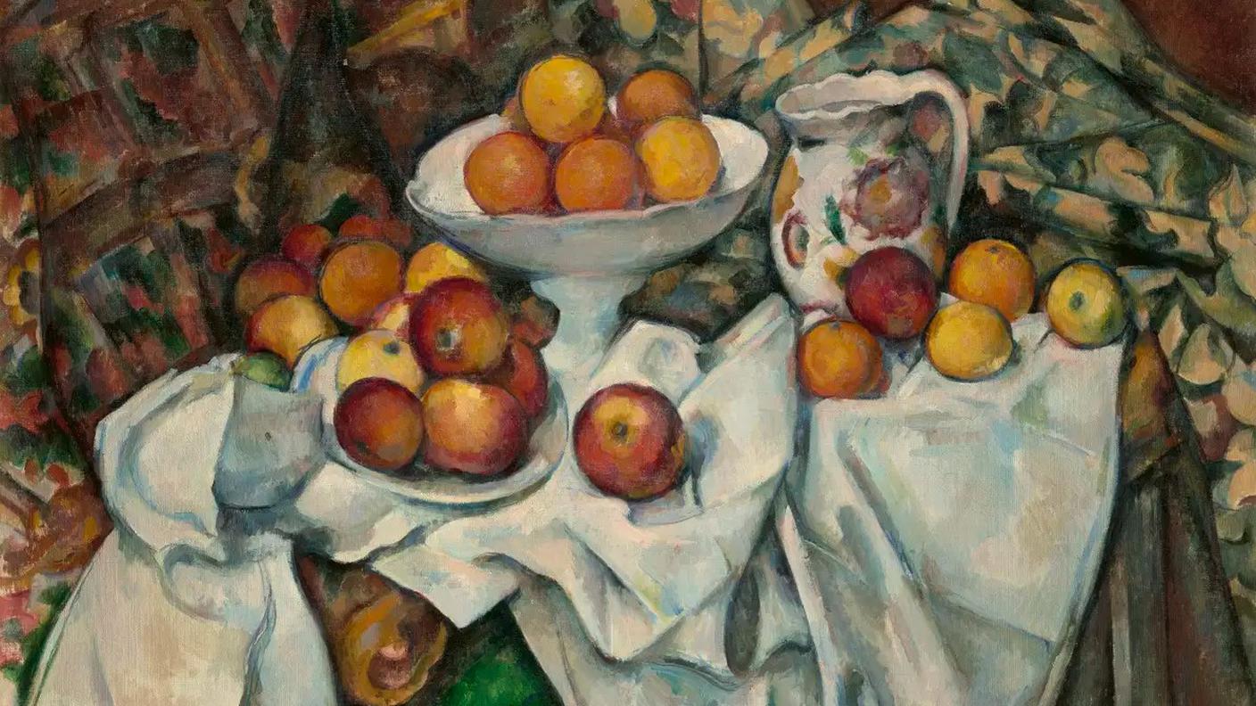 Paul Cézanne, Mele e arance (1899 circa, olio su tela, Parigi, Musée d’Orsay) 