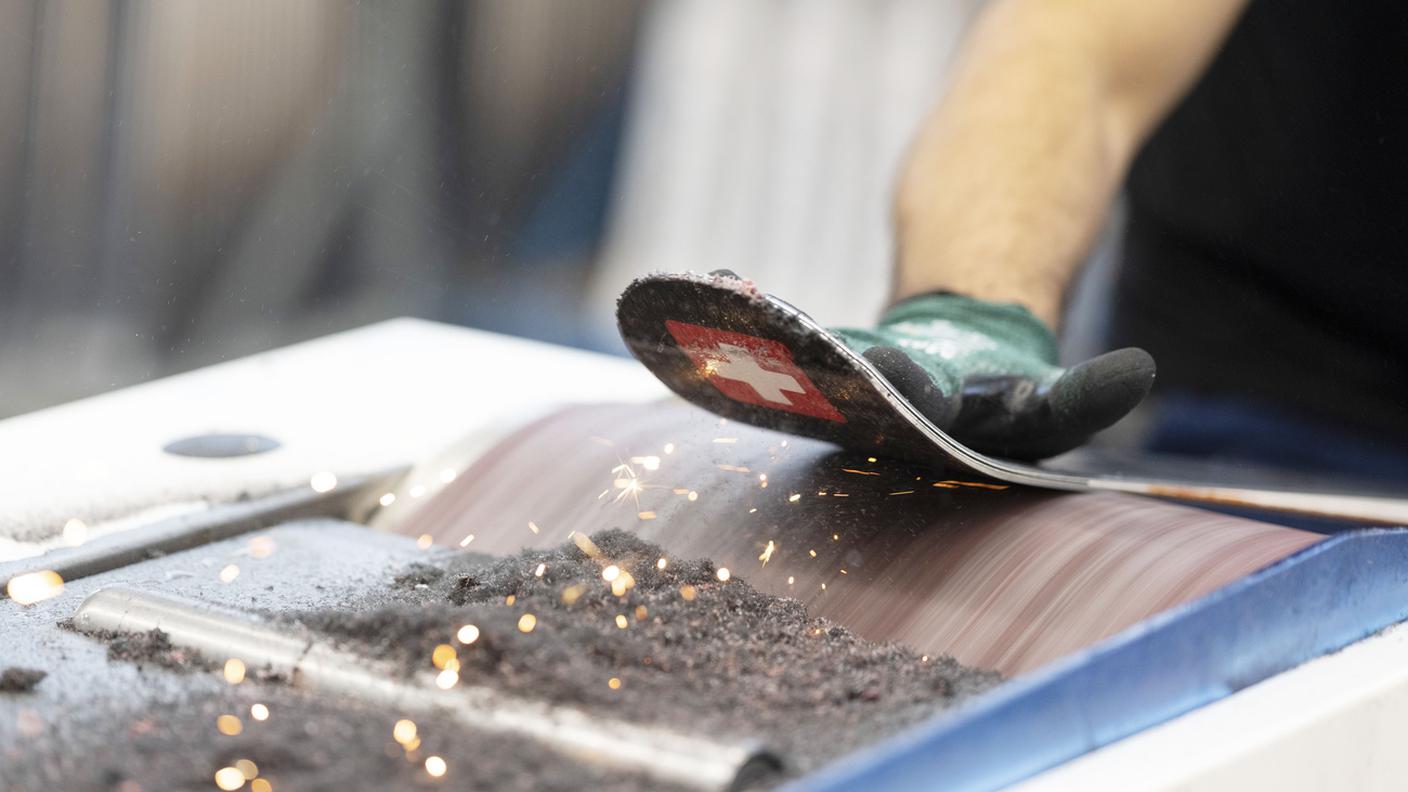 La bandiera elvetica sulla soletta degli sci è il marchio di fabbrica di Stöckli