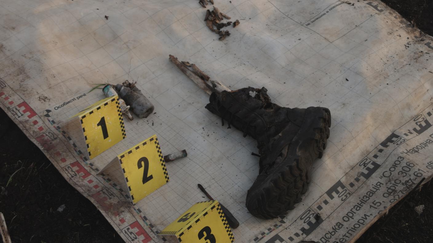 Il piede di un soldato disperso