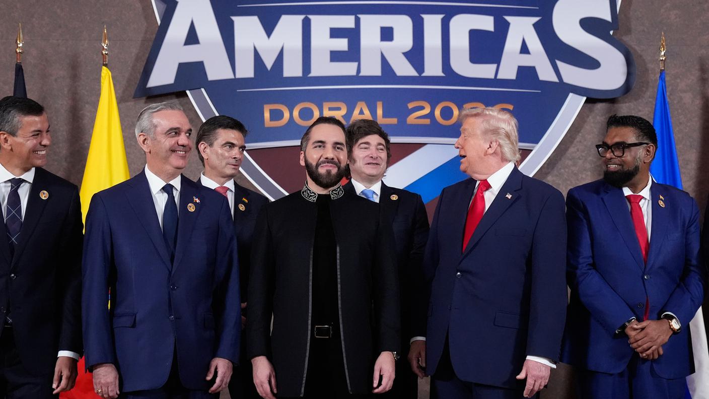 Trump coi leader sudamericani che hanno partecipato al summit