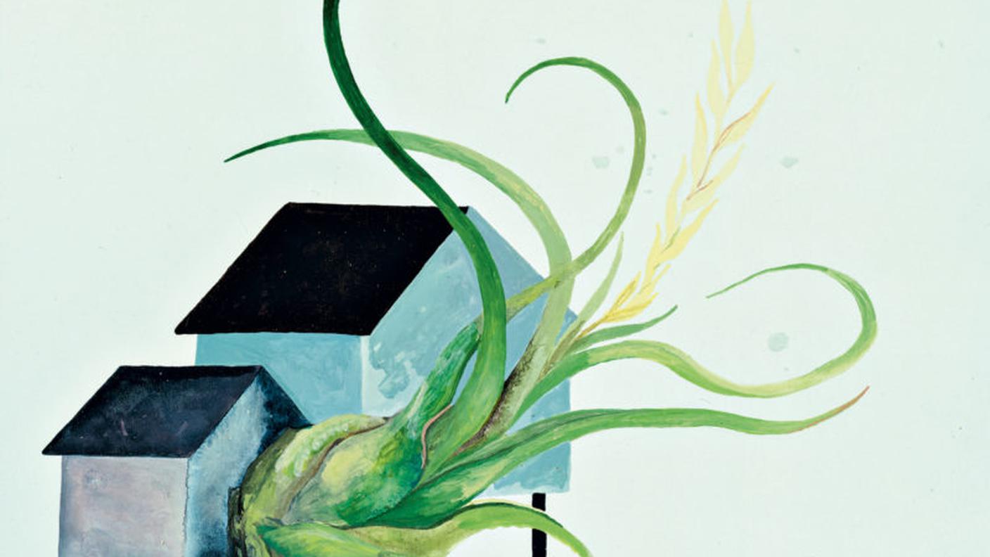 Blooming Home, 2006. Acrylique sur papier. Coll. C. Mallard