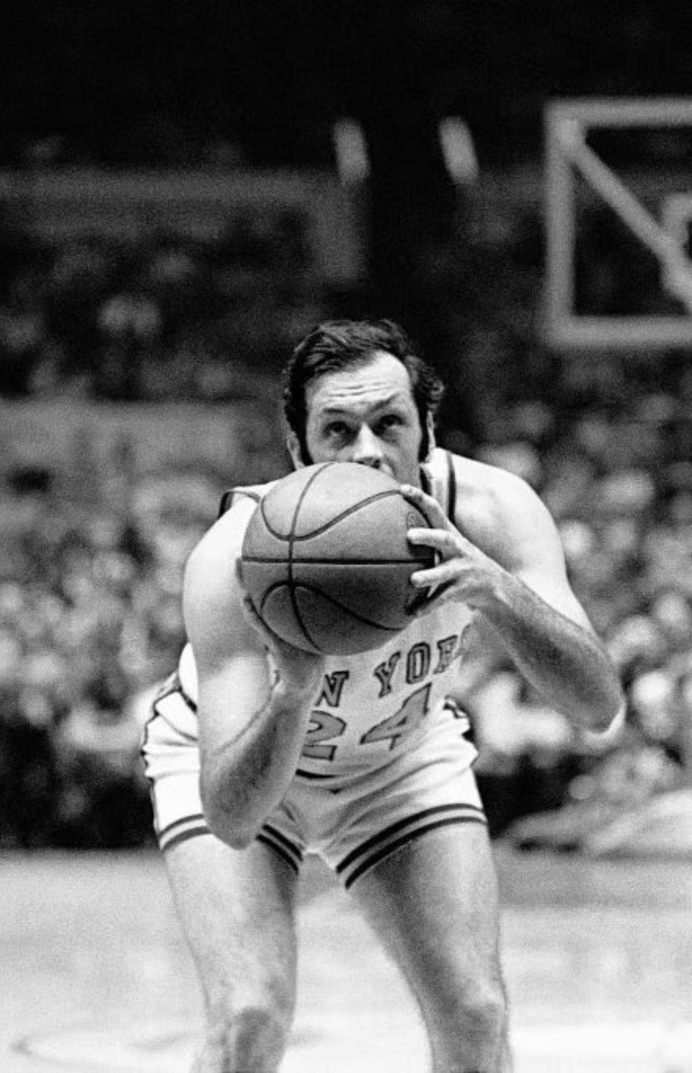 Bill Bradley basket, didascalia: Bill Bradley quando giocava per i New York Knicks