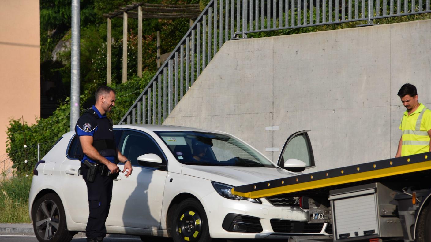 L'automobile usata per la fuga