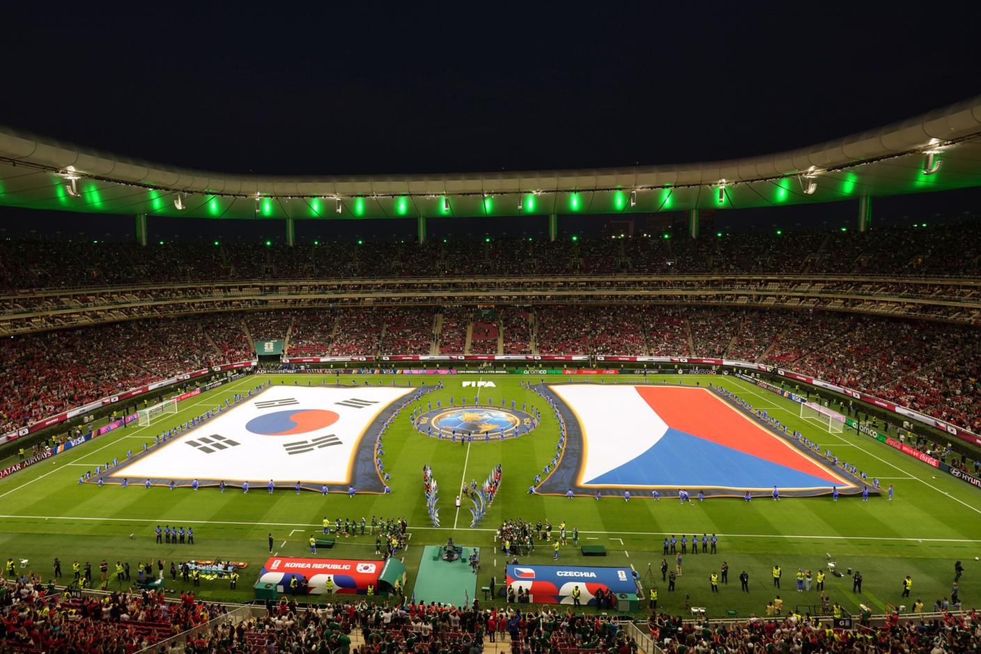 La partita tra Cechia e Corea del Sud giocata l'11 giugno a Guadalajara