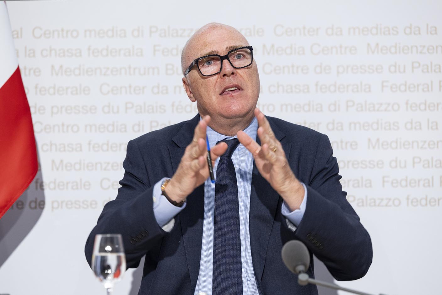 Pfister in conferenza stampa