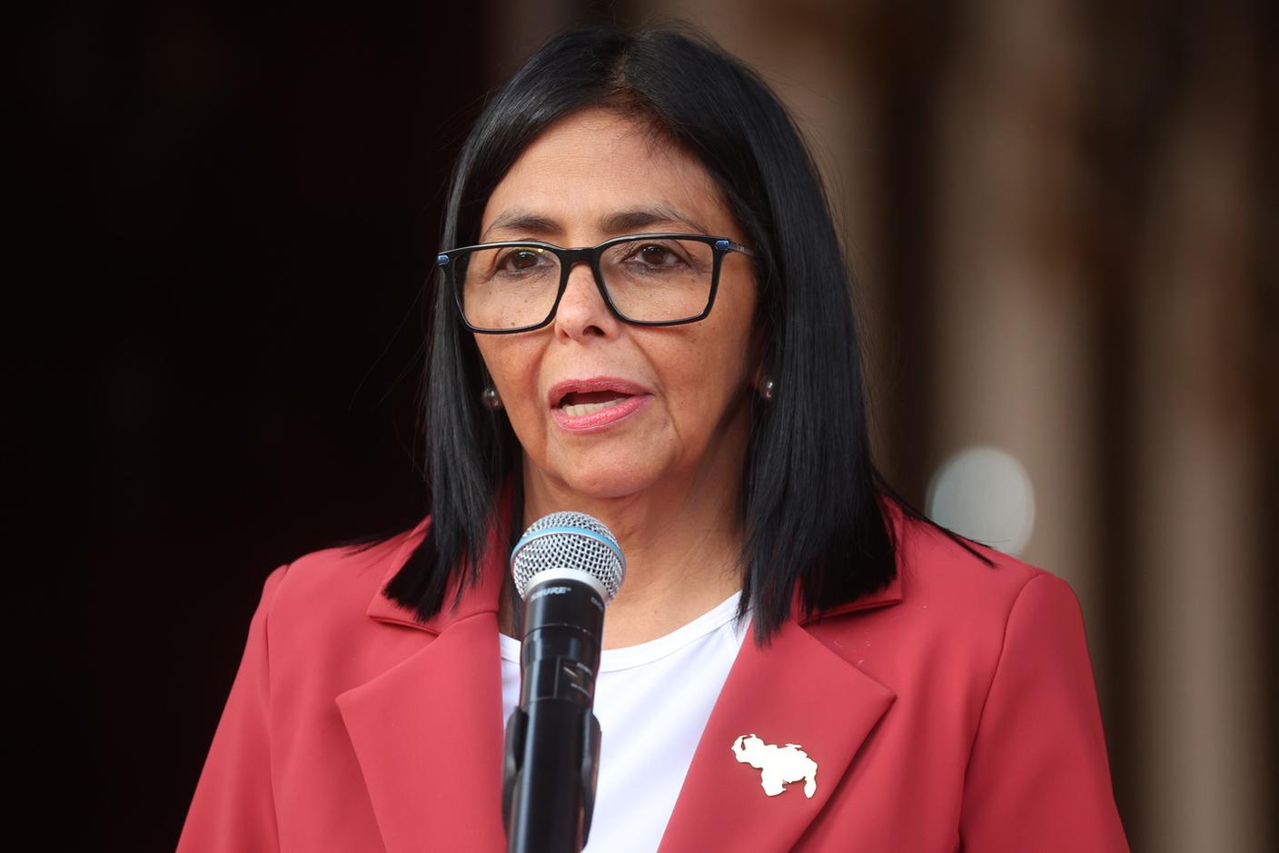 La presidente ad interim Delcy Rodriguez
