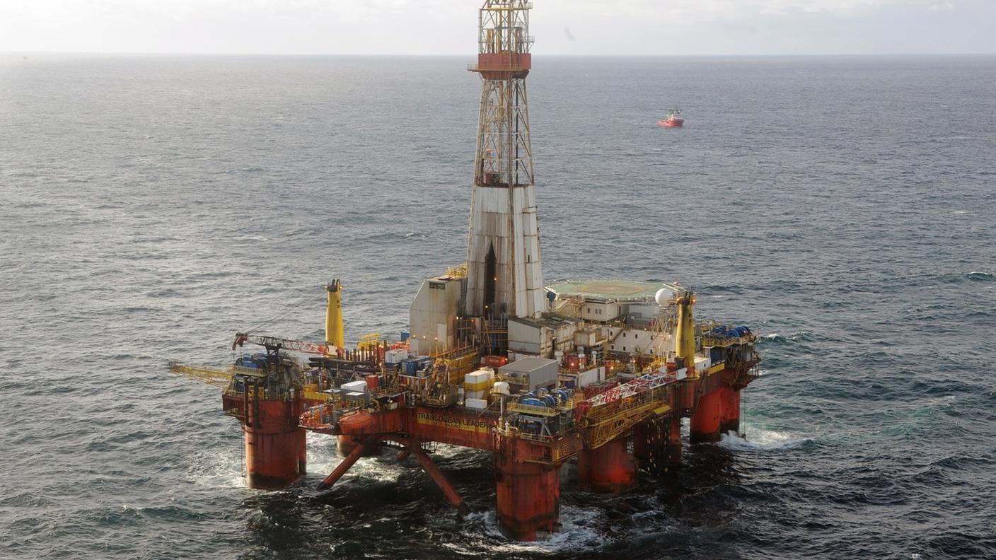 Una piattaforma petrolifera norvegese nel Mare del nord