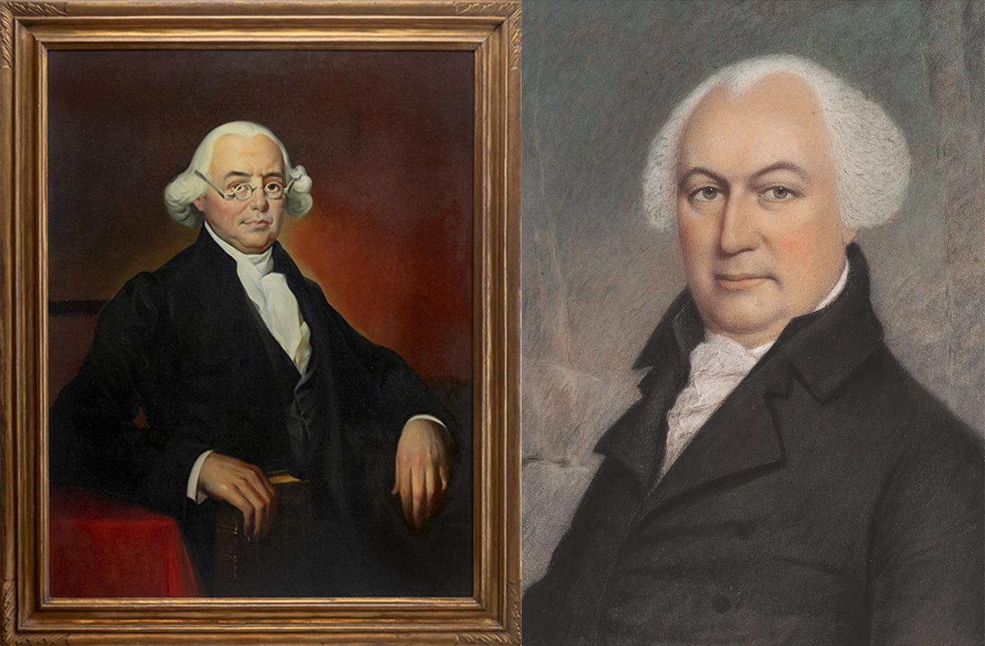 A sinistra, James Wilson, a destra Gouverneur Morris