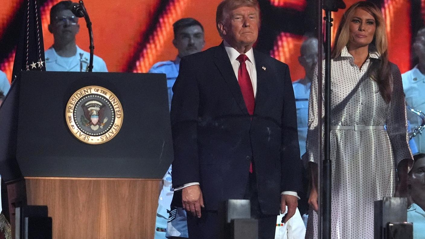 Assieme alla first lady Melania Trump
