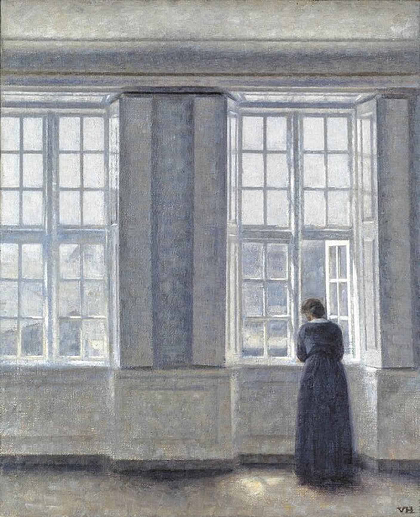 Hammershøi, The Tall Windows, 1913