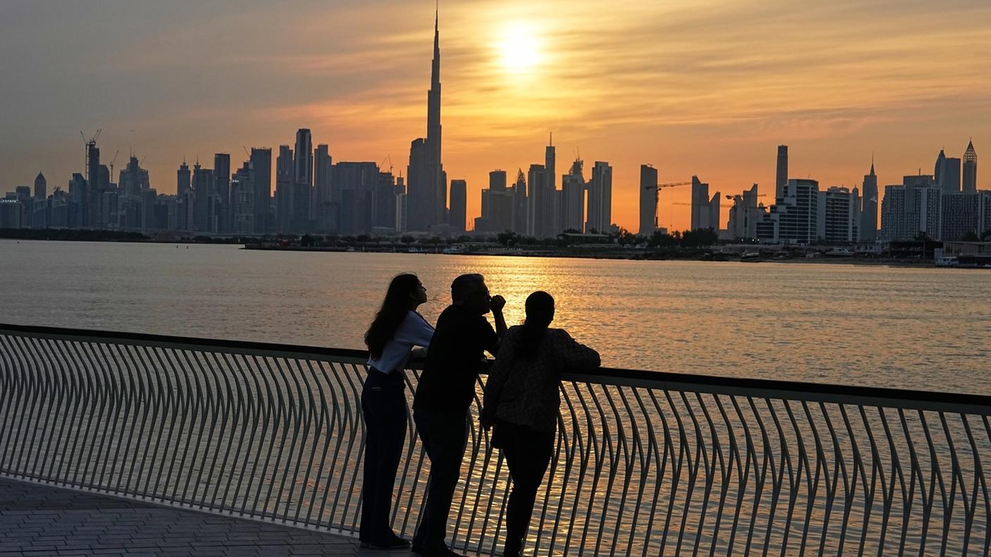 La vista sul Burj Khalifa dal Dubai Creek Harbour