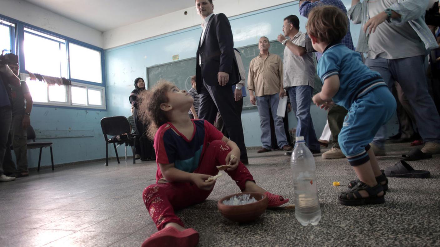 Molti palestinesi hanno cercato rifugio nelle scuole dell'ONU