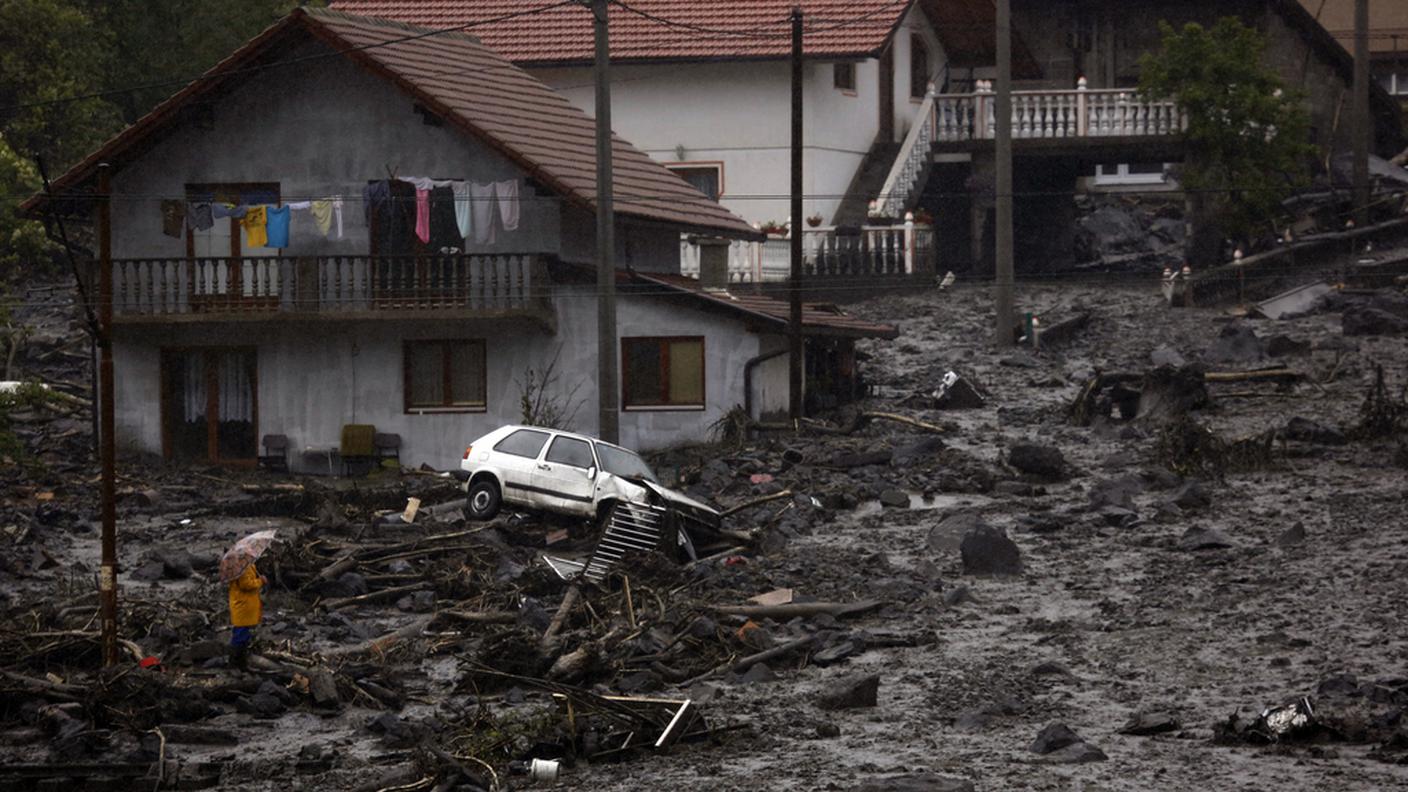 La furia delle acque nella cittadina di Zenica, in Bosnia
