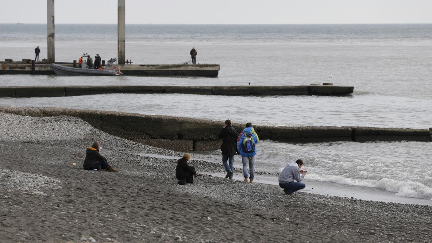 Una delle spiagge di Adler, cittadina che ospita i Giochi olimpici