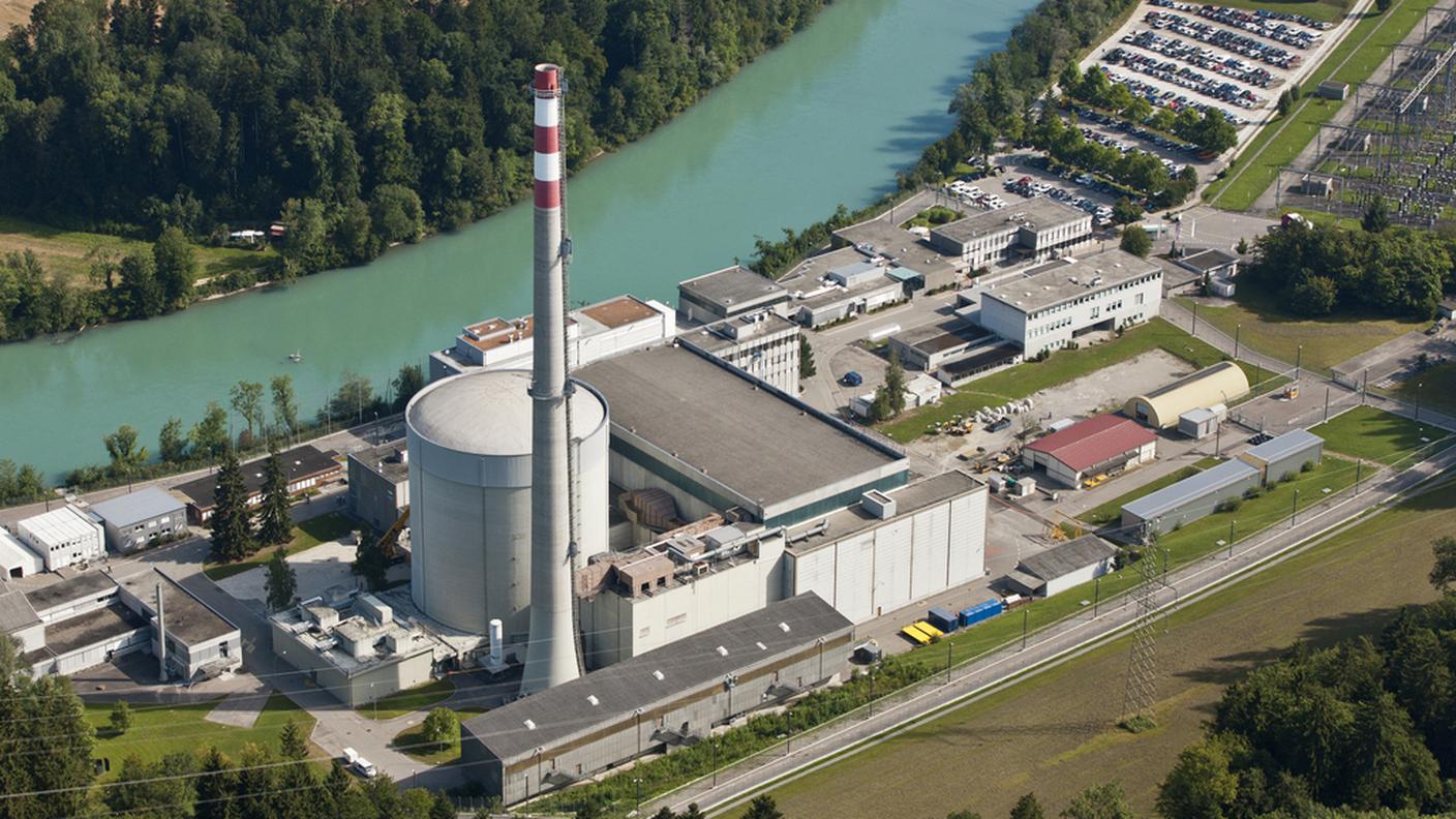 La centrale di Mühleberg vista dall'alto