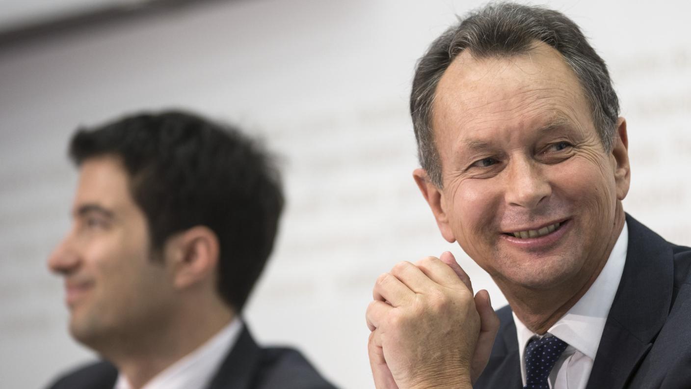 Il deputato Andrea Caroni e il presidente del PLR Philipp Müller